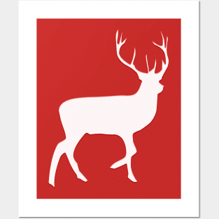 Stag male deer cool illustration Posters and Art